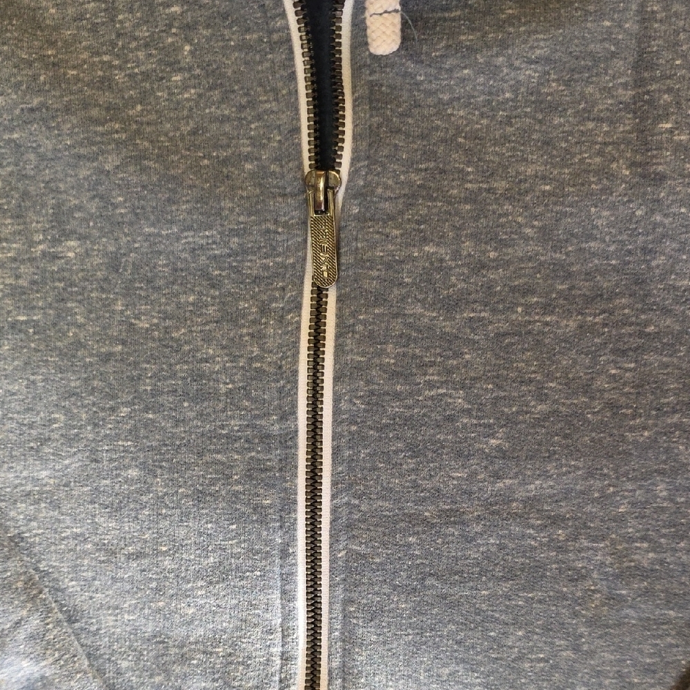 O'Neill Size Large Zip-Up Fleece Sweatshirt Hoodie Heathered Gray Surf - Picture 4 of 14